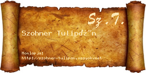 Szohner Tulipán névjegykártya